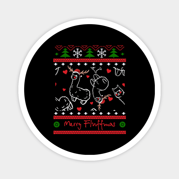 Merry Fluffmas Magnet by Noor_Aldeen